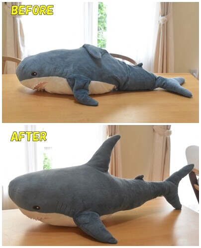 サメぬいぐるみ修繕
