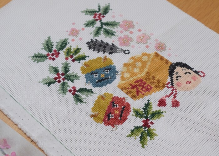 ホビーラホビーレクロスステッチフレーム〈豆まき〉 クロスステッチフレーム《豆まき》⑦ | boumama日記