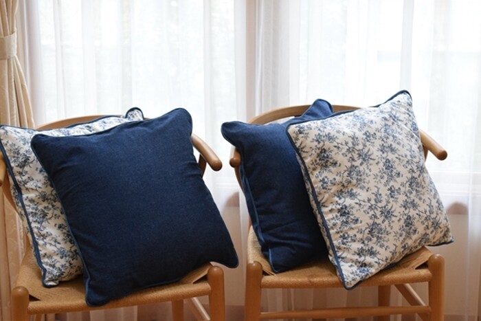 2個】旧ローラアシュレイ フェザークッションセット 新品