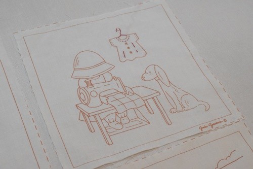 矢沢順子さんのキルト】レッドワークでスーちゃんの刺繍 : happy-go