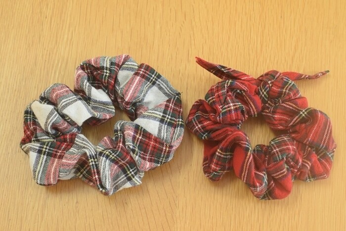 Seriaのハギレ】タータンチェック使い切り作戦！シュシュ＆コースター