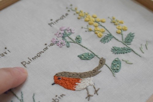 青木和子さんの刺繍】ホビーラホビーレの素敵な刺繍フレームを飾る