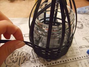 エコクラフトでお正月用花器作り4