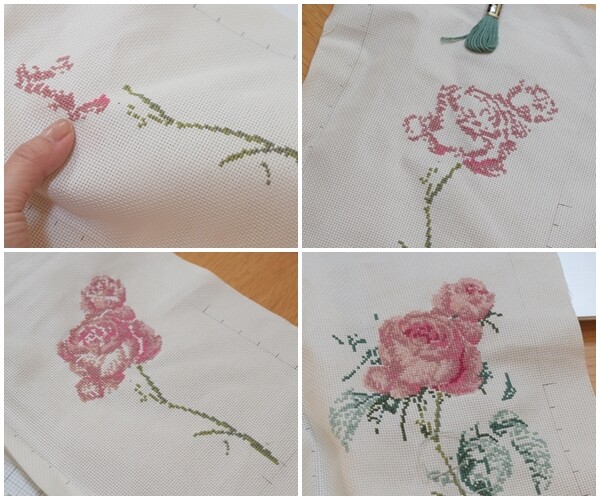 バラのクロスステッチ