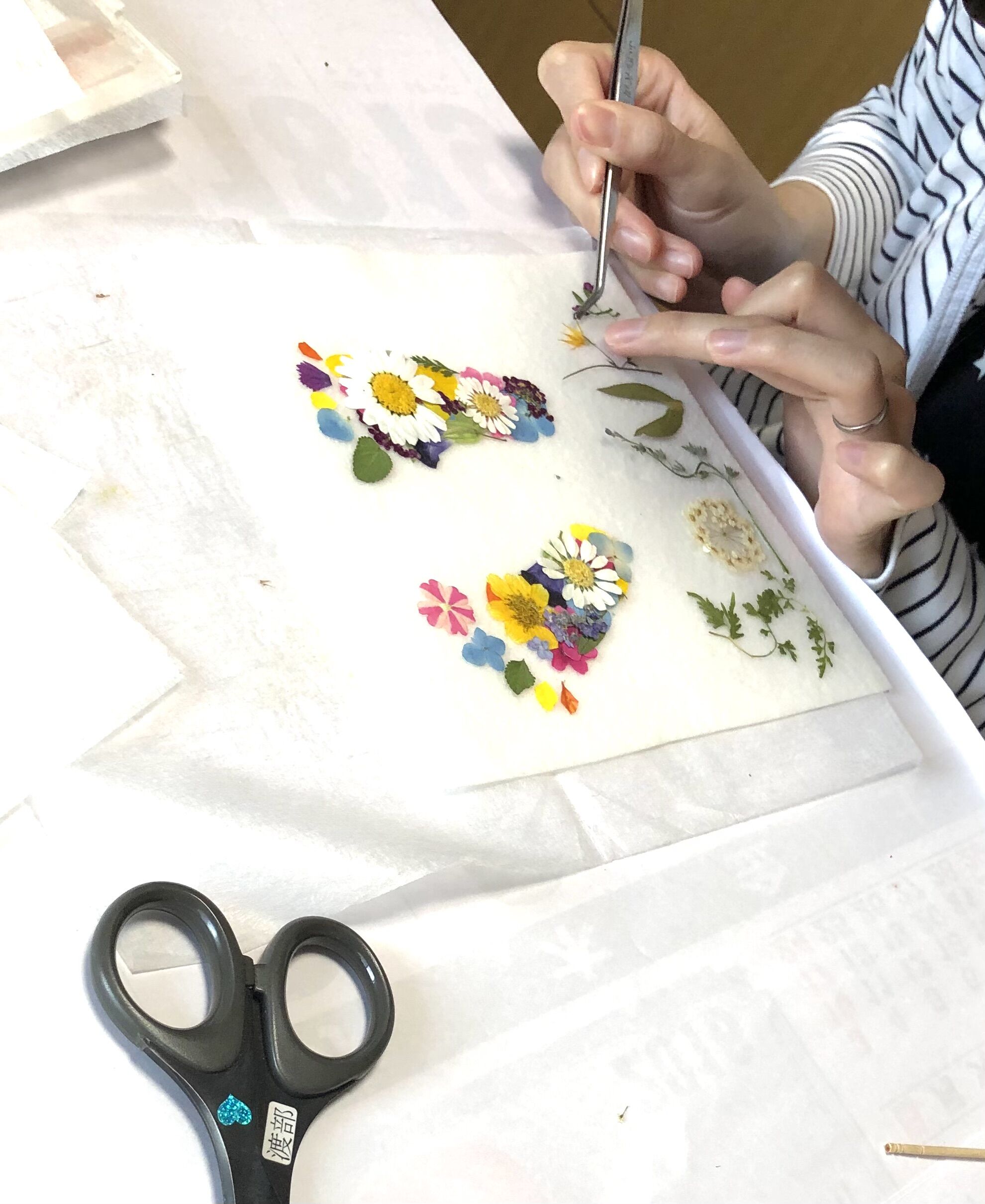 赤ちゃん足型アート2 Hanabana Art