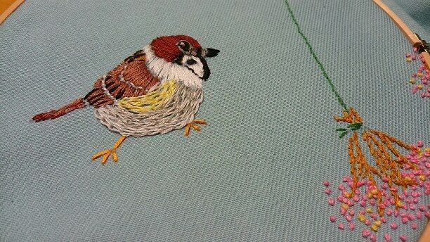 鳥の刺繍にはまりそう : 神楽坂リンダの豹柄日記