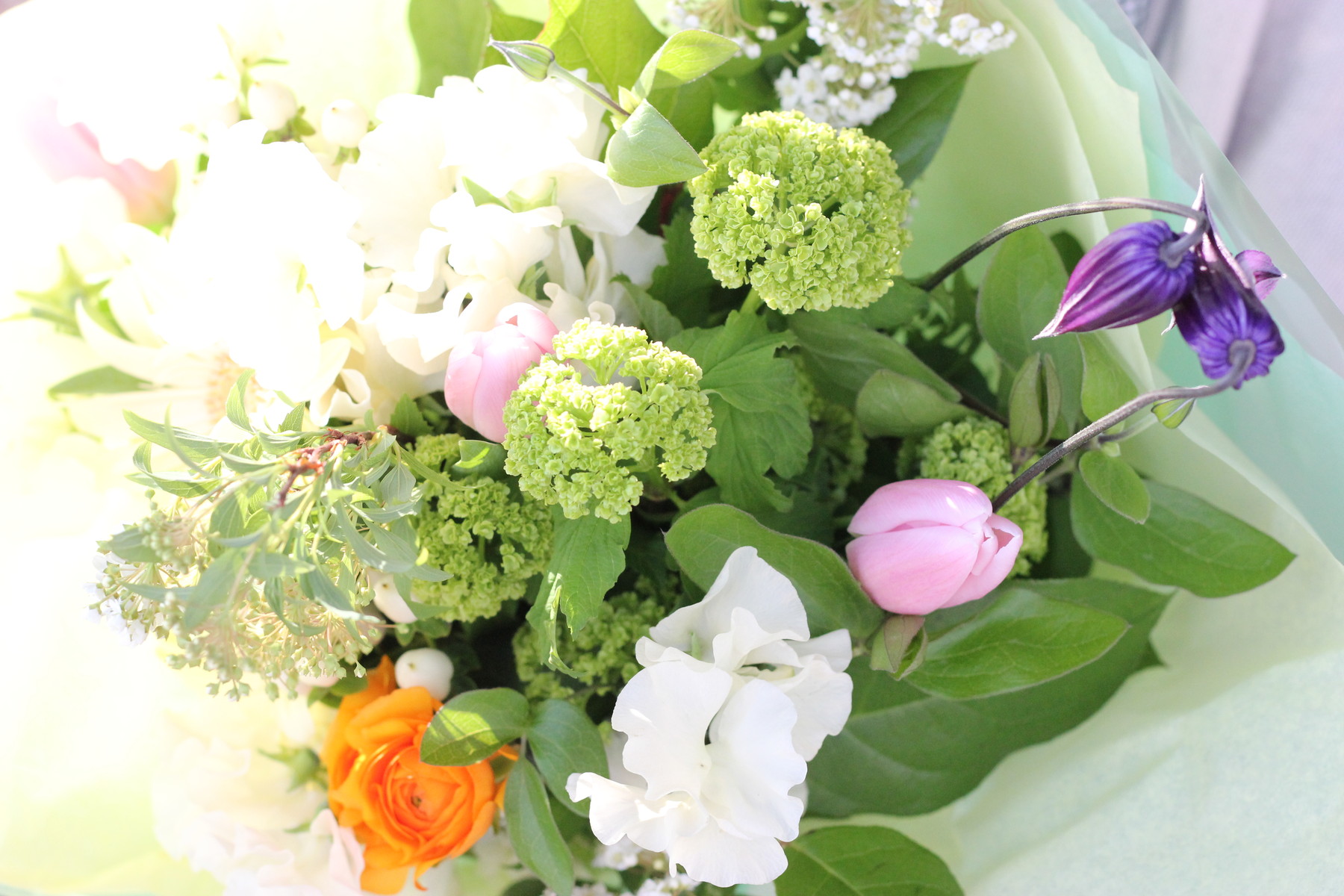 爽やかなお色の花束 花屋のｈａｎａｓｈｉ Hanadocoro Enn