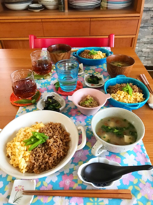 そぼろ 丼 献立