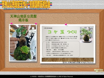 コケ玉つくり/天神山地区公民館画像01
▼画像クリックで1280x960pxlsに拡大@北洞院エリ子花前カレン コケ玉つくり/天神山地区公民館画像01
▼画像クリックで1280x960pxlsに拡大@北洞院エリ子花前カレン