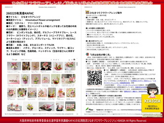 ひな祭りフラワーアレンジ(2)／生涯学習KAFAC画像
▼画像クリックで1280x960pxlsに拡大＠北洞院エリ子花前カレン