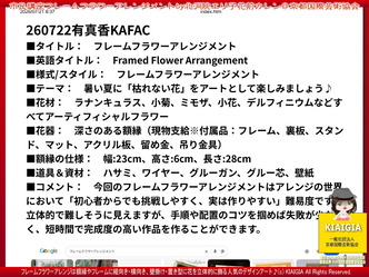 フレームフラワーアレンジ(2)/家元エリ子の生涯学習市民講座KAFAC画像01
▼画像クリックで1280x960pxlsに拡大@北洞院エリ子花前カレン フレームフラワーアレンジ(2)/家元エリ子の生涯学習市民講座KAFAC画像01
▼画像クリックで1280x960pxlsに拡大@北洞院エリ子花前カレン