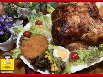 トリの丸焼きはいつ食べる？まかないＢ級グルメ画像01by京都国際芸術協会CEO北洞院エリ子花前カレン（京都四条北洞院流華法道家元エリ子）＠京この頃ブログ