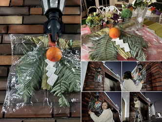 北洞院エリ子のワラからしめ縄つくり画像01by京都国際芸術協会CEO北洞院エリ子花前カレン（京都東山清水産寧坂北洞院流華法道家元エリ子）＠京この頃ブログ