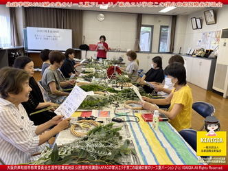 生涯学習KAFAC綿の実のリース(3)／家元エリ子＠京この頃画像
▼画像クリックで1280x960pxlsに拡大＠北洞院エリ子花前カレン