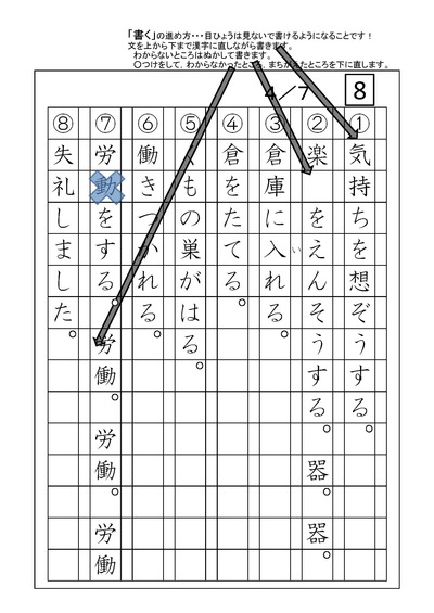 漢字ドリル 進め方
