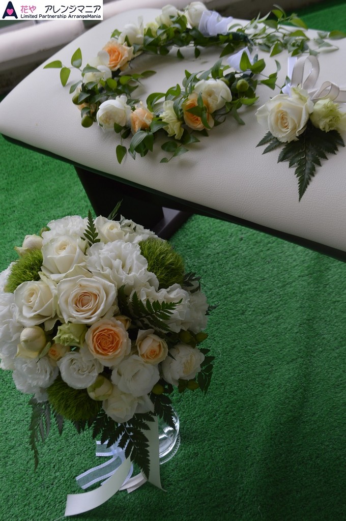 沖縄で生花 プリザーブドフラワーのブライダルブーケの御注文承ります 開店祝いに沖縄の花屋アレンジマニア