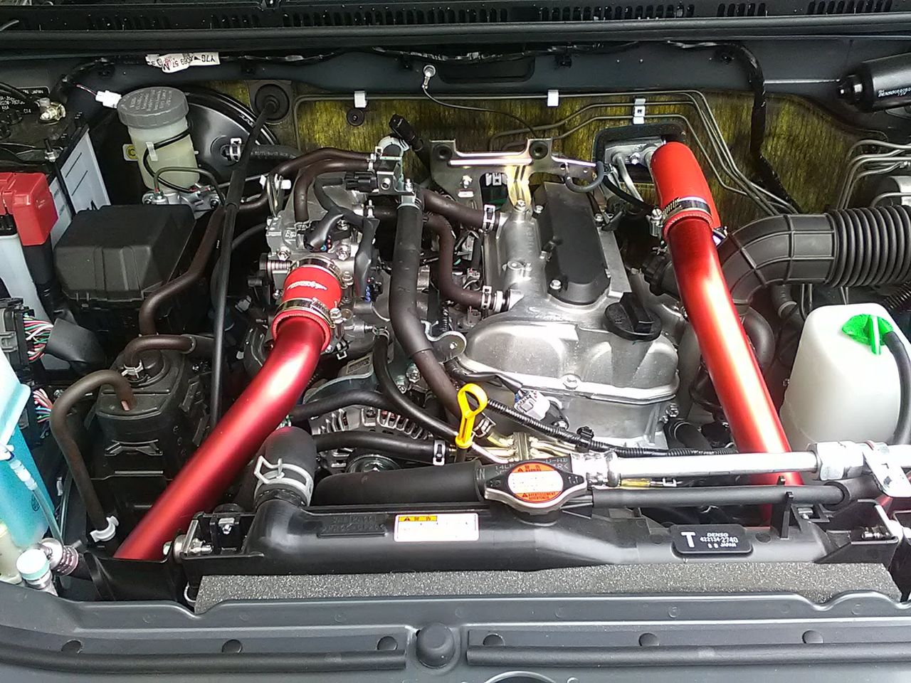 ジムニー最終モデルのjb23・10型に前置きインタークーラー