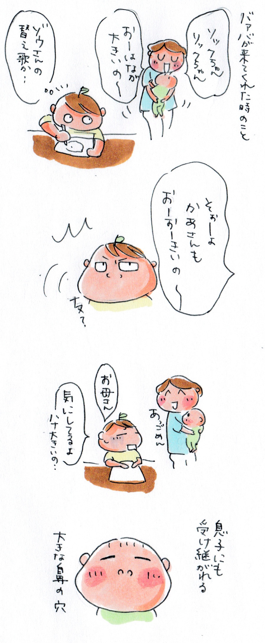 鼻遺伝 よく言えば鼻高いね つまり大きいねってこと うえだ家のヨメ日記