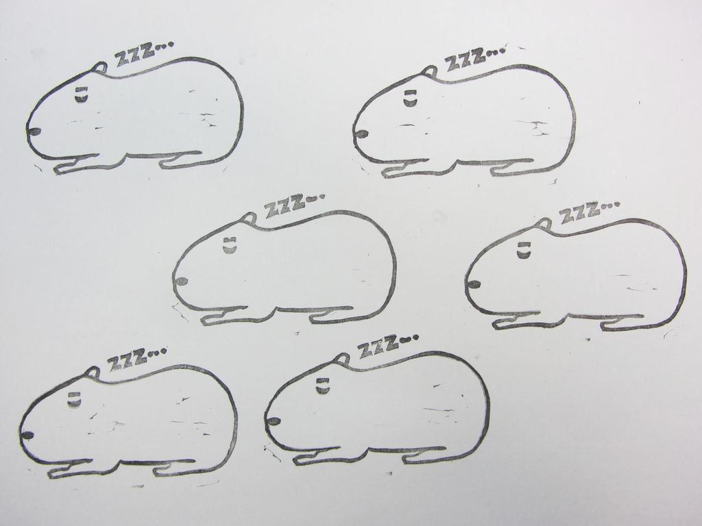 動物zzz消しゴムはんこシリーズ カピバラ編 やきそばかおるの消しゴムはんこ族 動物zzz消しゴムはんこシリーズ カピバラ編 やきそばかおるの消しゴムはんこ族
