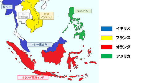 東南アジアの植民地_地域名入り