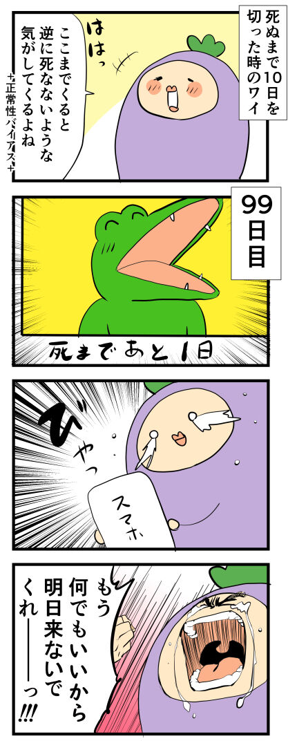 100日後に死ぬワニ反応