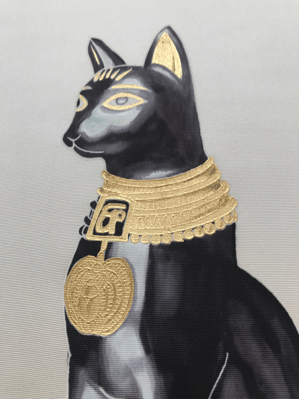 古代エジプトのバステト神を描いた染帯 和を着る 楽しむ はんなりのブログ