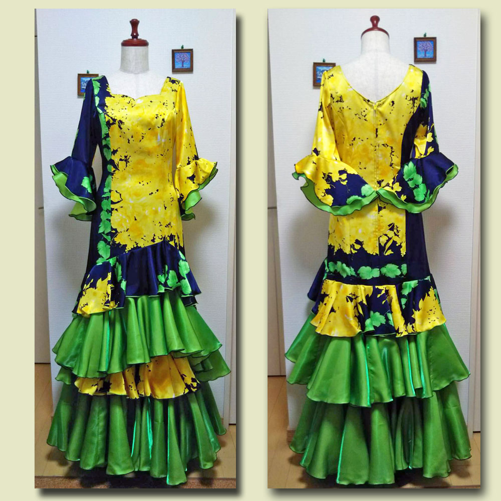 フラメンコワンピース サテンプリント Summer Face 23 Blog