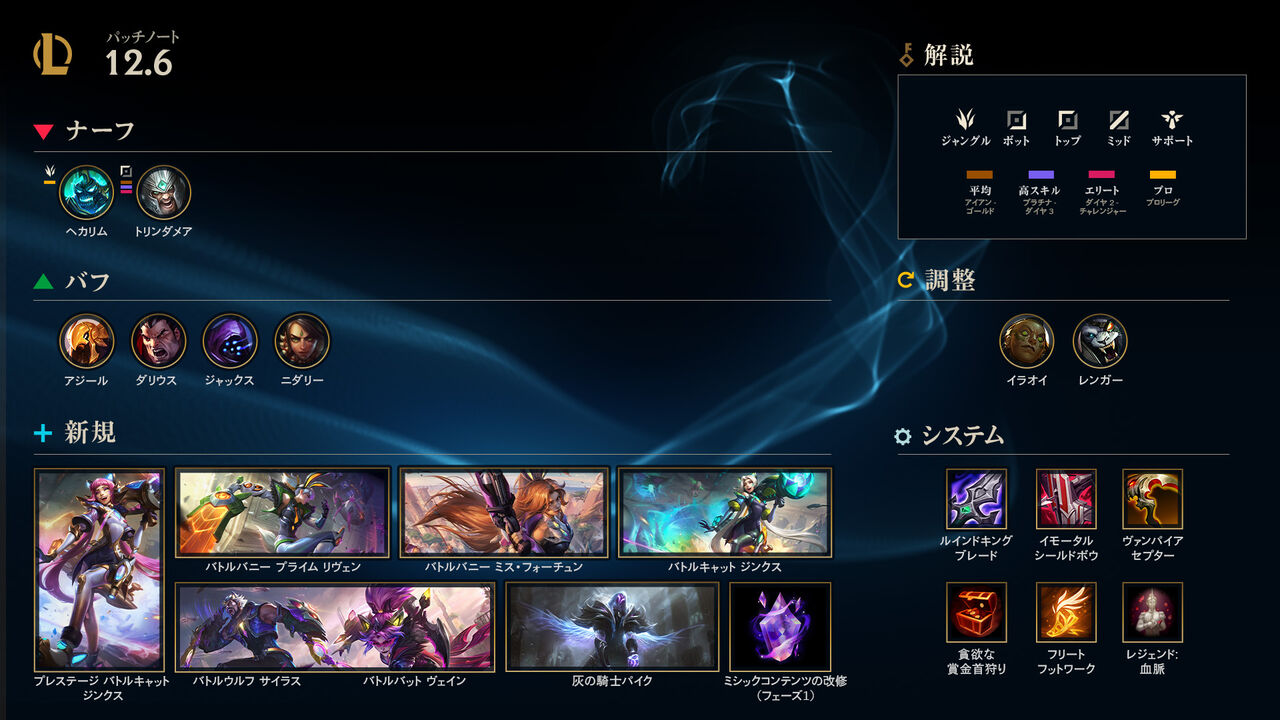 Lol パッチノート 12 6 Lolまとめ League Of Friends
