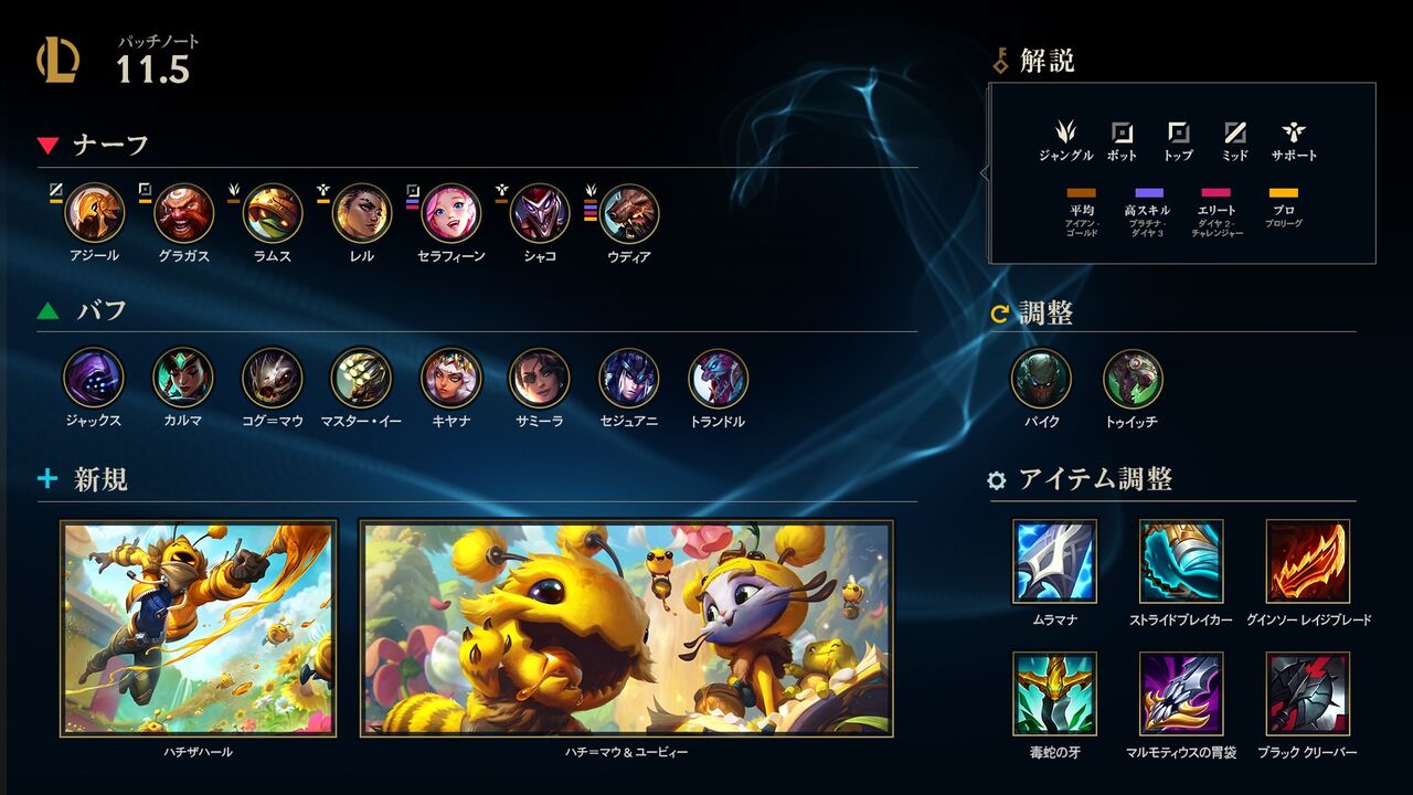Lol パッチノート 11 5 Lolまとめ League Of Friends Lol パッチノート 11 5 Lolまとめ League Of Friends