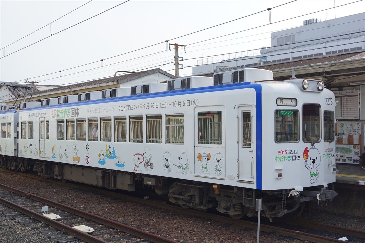 わかやま電鉄「きいちゃん電車」を撮影する : 阪和線の沿線から
