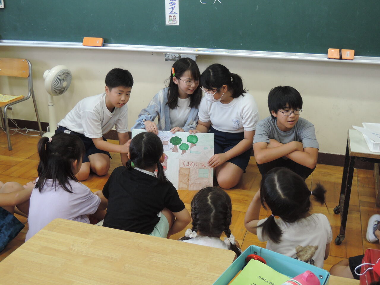 6年生が1年生に読み聞かせ(7/1) : 羽生岩瀬小 校長室から