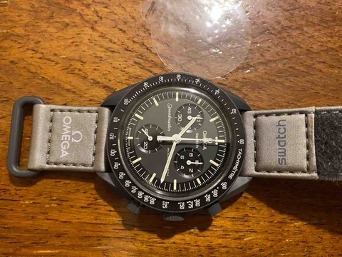 オメガ　スウォッチ マーキュリー　チタンベルト　純正バンド2種類付　ほぼ未使用 オメガ スウォッチ マーキュリー チタンベルト 純正バンド2種類