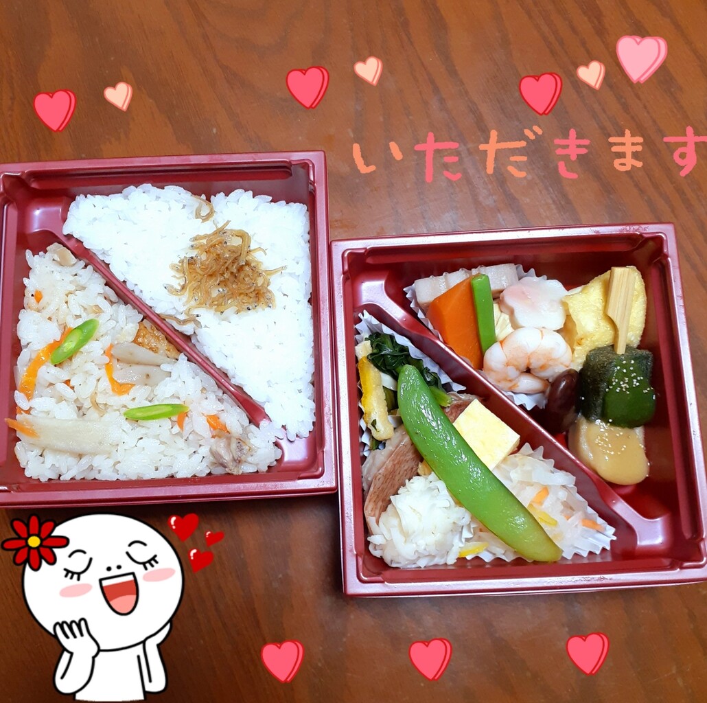 梅の花弁当 てまり 冬 日々 穏やかに