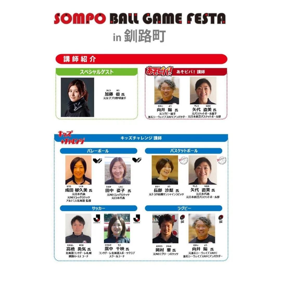 親子で楽しめるスポーツイベント 参加費無料 Sompoボールゲームフェスタ くしろ子育て応援情報 Haport 親子で楽しめるスポーツイベント 参加費無料 Sompoボールゲームフェスタ くしろ子育て応援情報 Haport