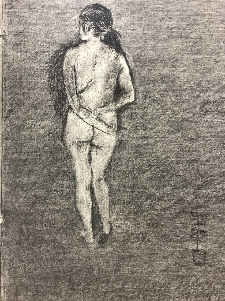 【専用】木炭画 裸婦 デッサン 木炭紙判 約500×650mm 立ちポーズ m63433019718_1.jpg?1711955495