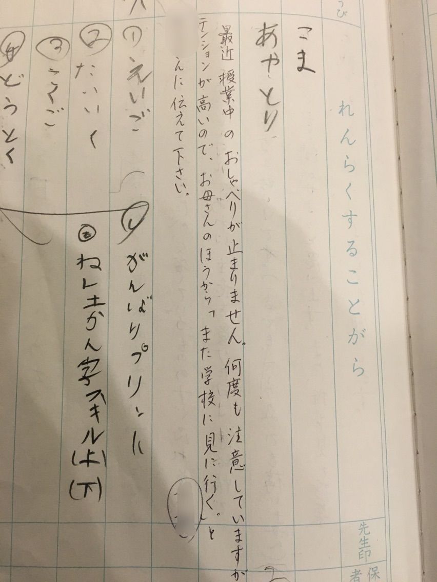 連絡帳に 男子3人 イクメンの向こう側