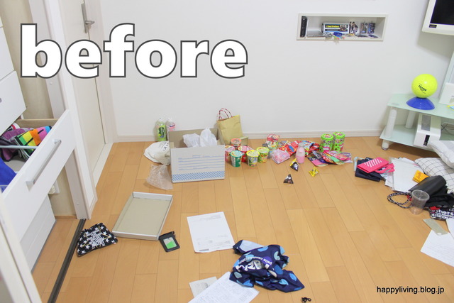 子供部屋 片付け 女の子の部屋 汚部屋 (2)