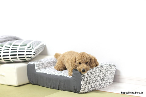 犬ベッド カバー artek 手作り モノトーン (9)