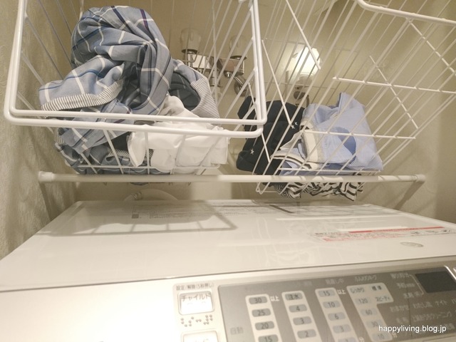洗濯カゴ つっぱり棒 収納 邪魔 (3)