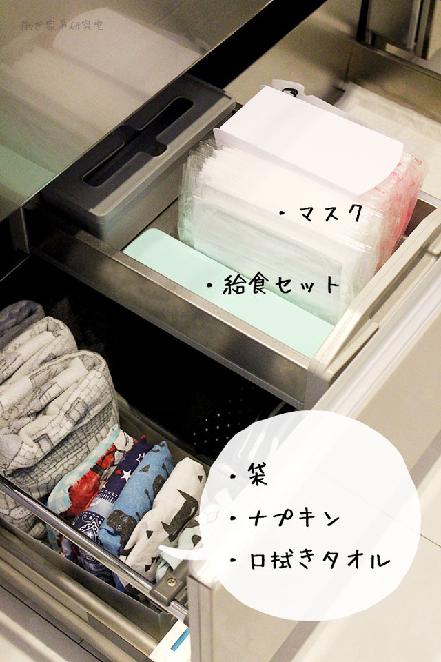 キッチン収納 グルーピング 給食セット (1)