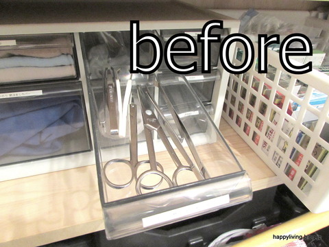 ピンセット ハサミ収納 before