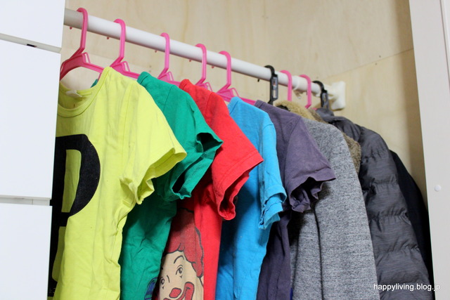 子供部屋 クローゼット 掛ける収納 洋服 (10)