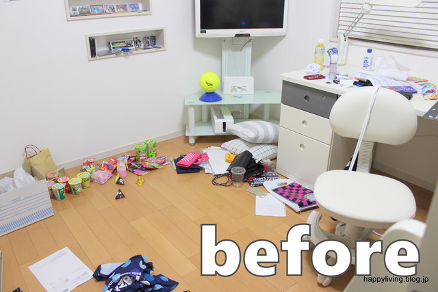 子供部屋 片付け 女の子の部屋 汚部屋 (3)