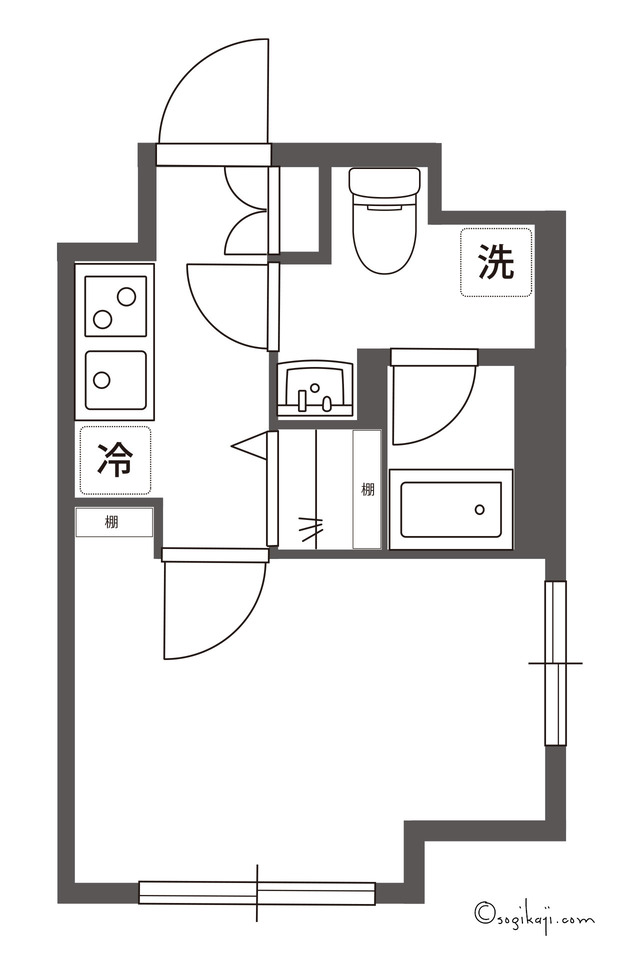 狭い部屋ベッド8