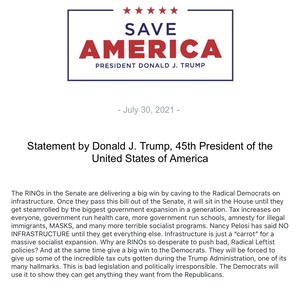 トランプ声明