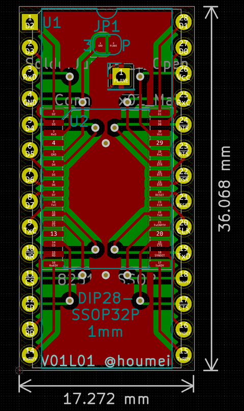 DIP28SSOP32P1mm-pcb