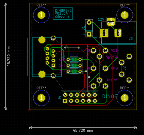 DIN8RJ45V01L04-pcb