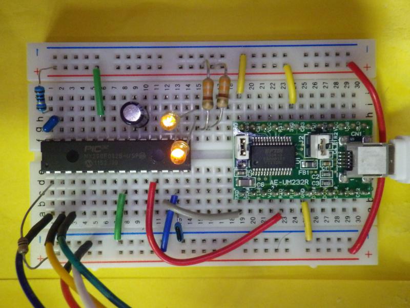 Mips 秋月pic32mxをブレッドボードでlチカ まごころせいじつ堂