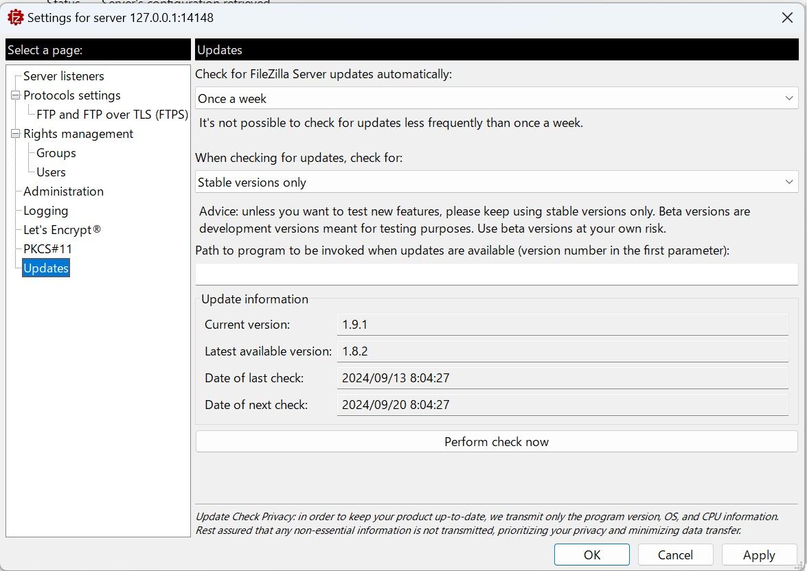2025年版 FileZilla Server（サーバー の使い方 設定方法 : 晴れ時々曇り iPhone Android Windows ets