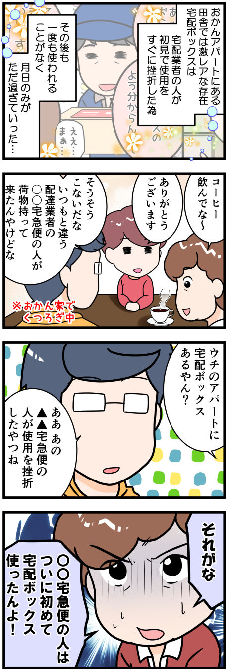 宅配ボックスついに前半